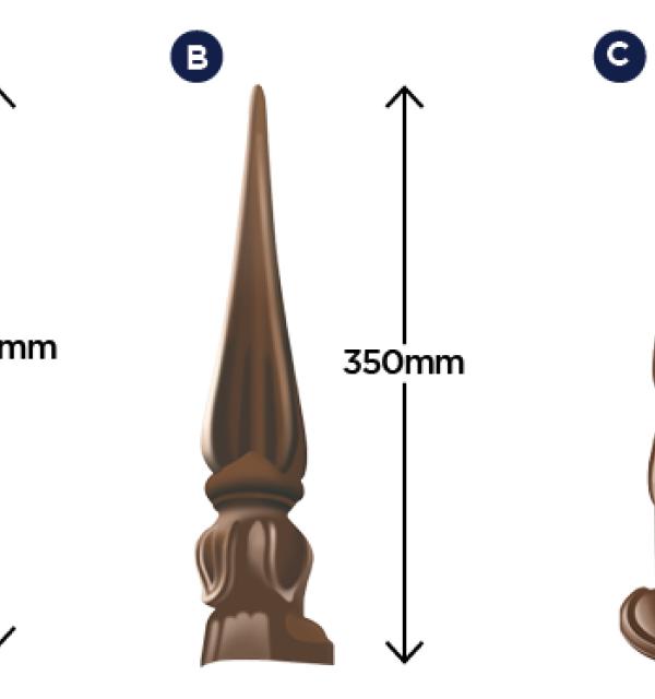 Aluminium & uPVC Finials