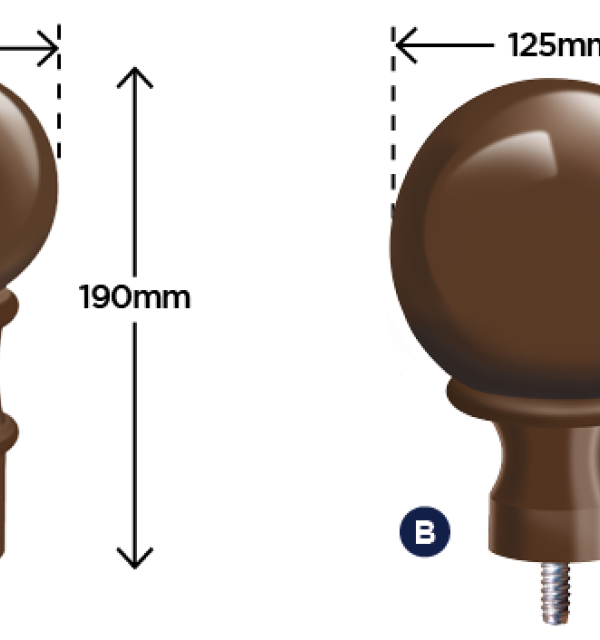 Bolt Down Aluminium Ball Finials