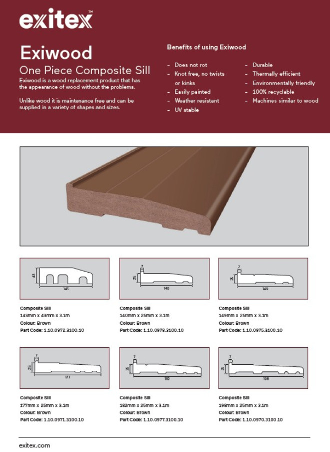 Exiwood One Piece Composite Sill